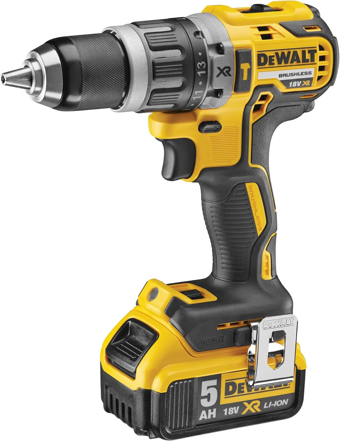 Taladro inalámbrico DEWALT 18V XR Brushless con batería