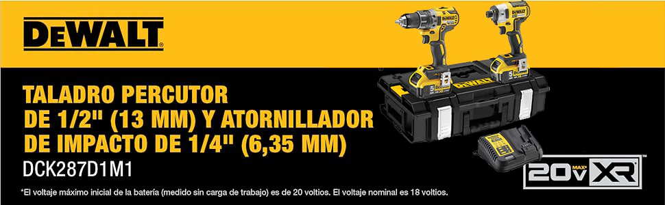 Banner DEWALT - Taladro Percutor y Atornillador de Impacto